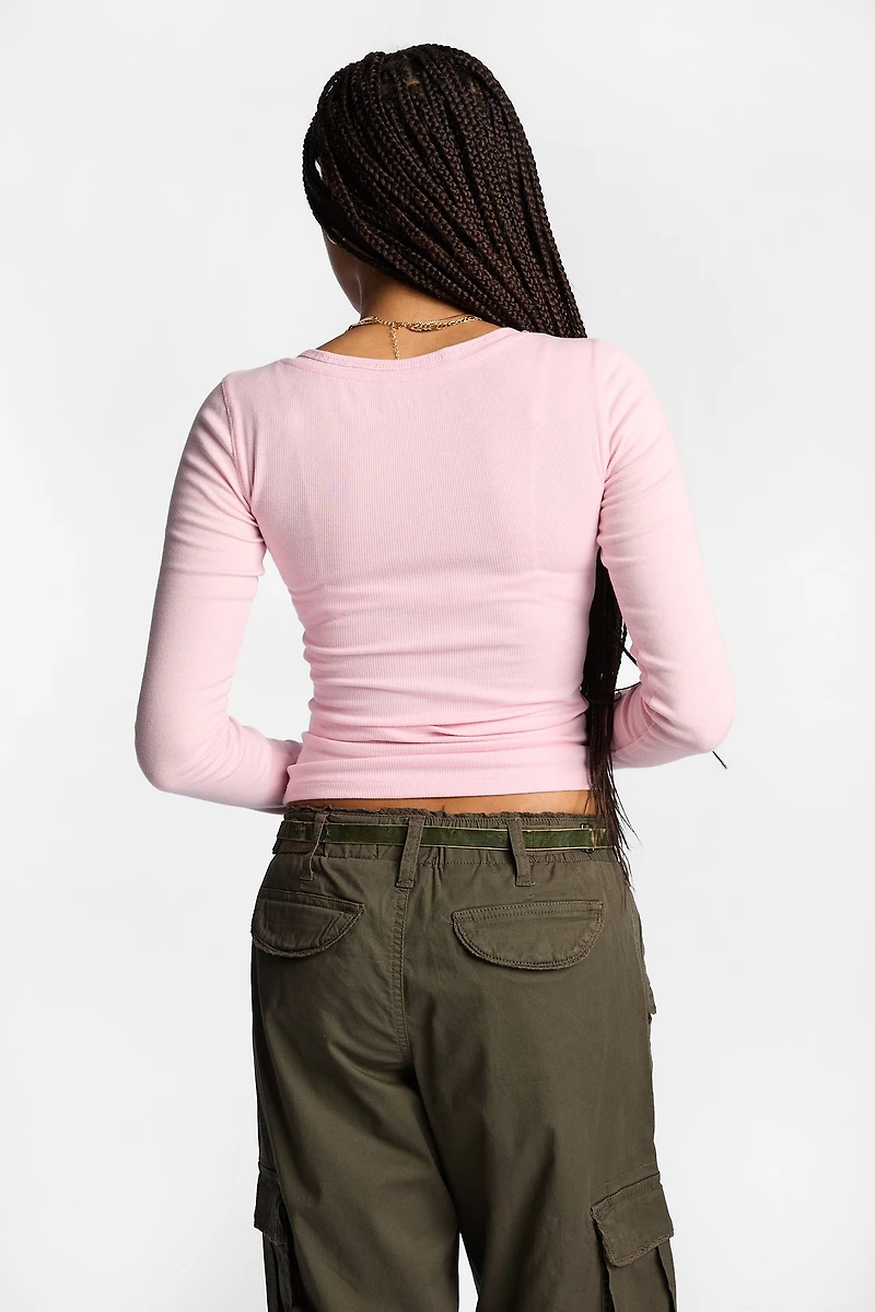 AERO Long Sleeve V-Neck Ballet Top