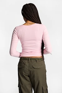 AERO Long Sleeve V-Neck Ballet Top