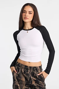 AERO Long Raglan Sleeve Baby Tee