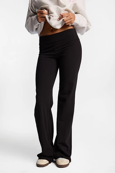 AERO Jersey Foldover Wide Leg Leggings