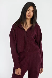 AERO Cable Knit Zip-Up Hoodie