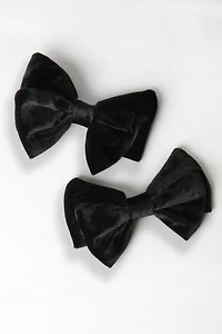 Velvet Bow Hair Clips 2-Pack