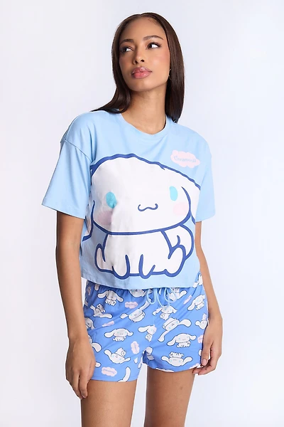 Cinnamoroll Super Soft Pajama Tee And Shorts 2-Piece Set