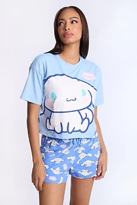 Cinnamoroll Super Soft Pajama Tee And Shorts 2-Piece Set