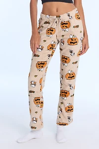 Peanuts Snoopy Pumpkin Plush Pajama Pants