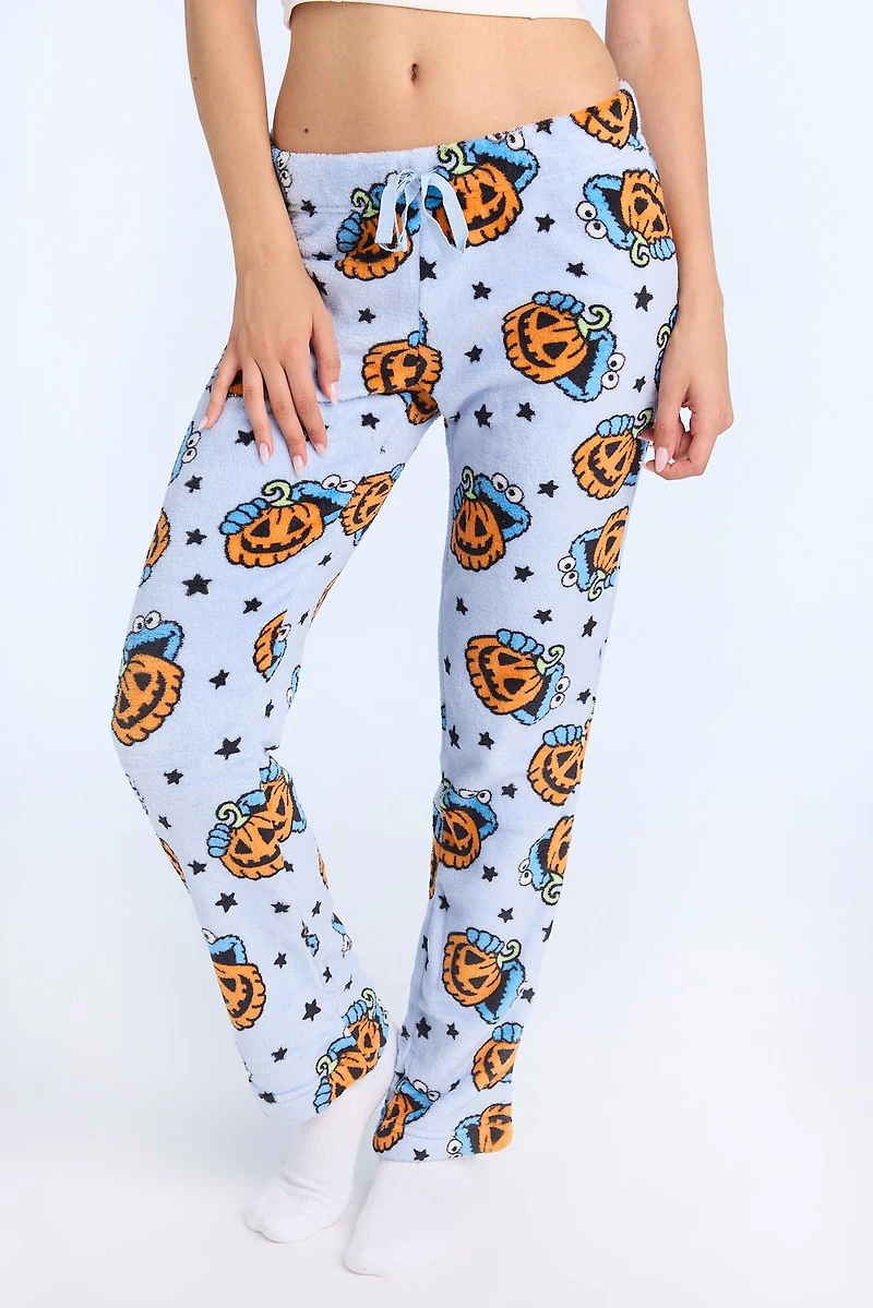Sesame Street Pumpkins Plush Pajama Pants