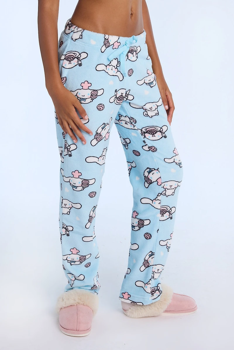Cinnamoroll Eating Plush Pajama Pants