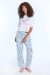 Ensemble pyjama en velour imprimé Cinnamoroll