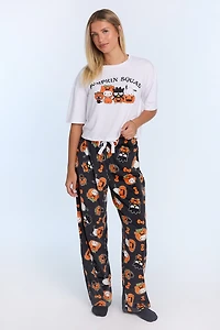 Ensemble jogger en velour et t-shirt pyjama super doux imprimé Hello Kitty And Friends
