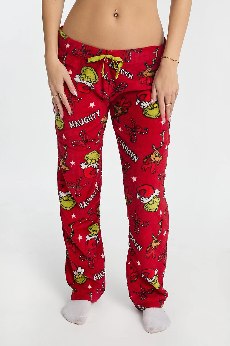 The Grinch Naughty Or Nice Plush Pajama Pants