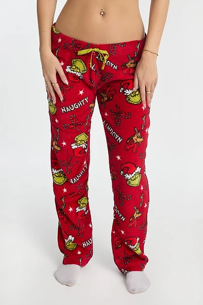 The Grinch Naughty Or Nice Plush Pajama Pants