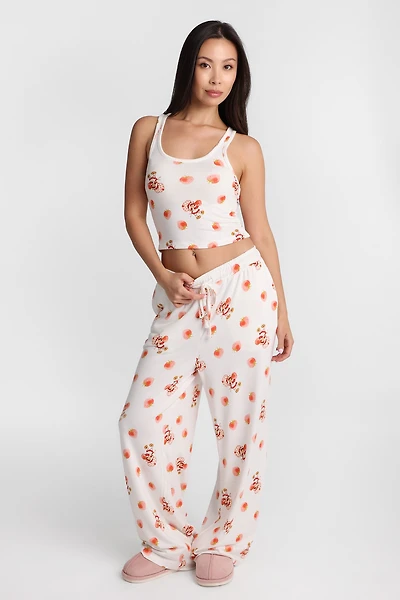 Strawberry Shortcake Super Soft Pajama Tank Top & Wide Leg Pants 2-Piece Set
