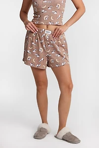 Peanuts Snoopy Moon Super Soft Pajama Boxer Shorts