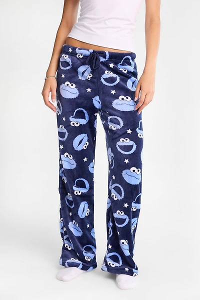 Cookie Monster Star Plush Pajama Pants