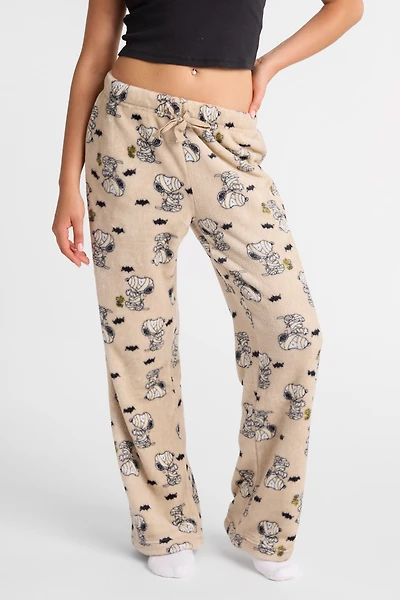 Peanuts Snoopy Mummy Plush Pajama Pants