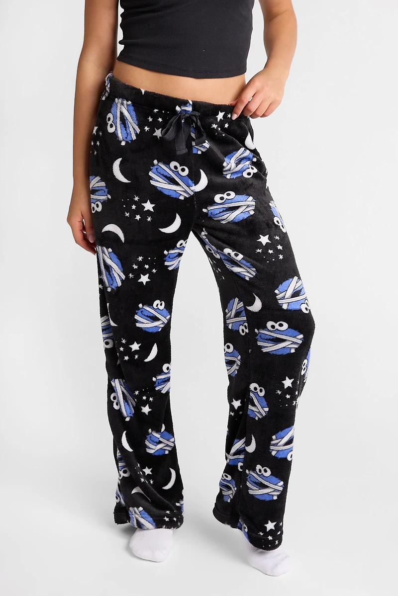 Cookie Monster Mummy Plush Pajama Pants