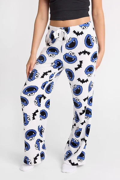 Cookie Monster Bats Plush Pajama Pants