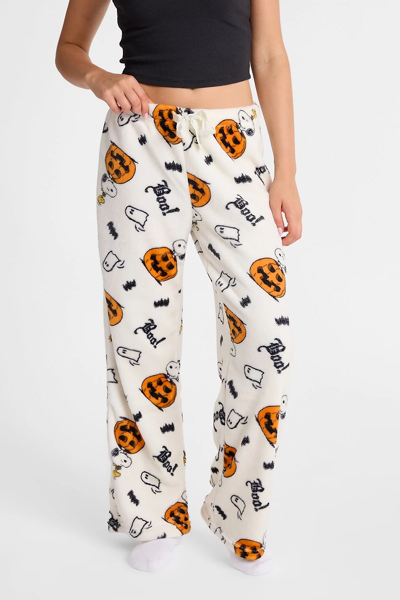 Peanuts Snoopy Ghost Plush Pajama Pants