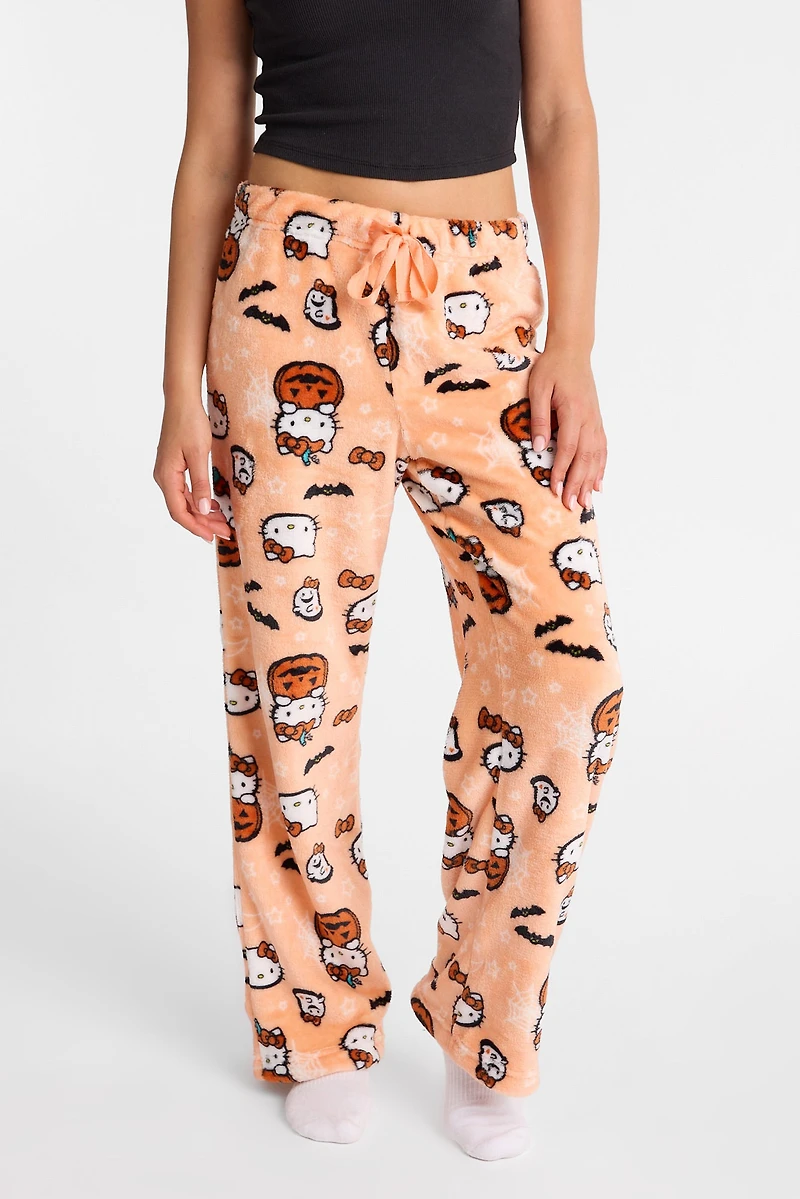 Hello Kitty Pumpkin Plush Pajama Pants