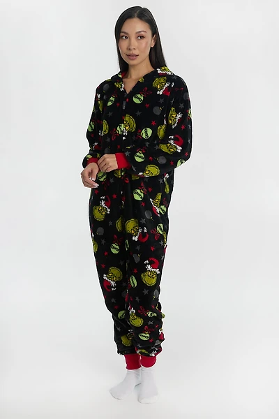 The Grinch Ornaments Hooded Onesie