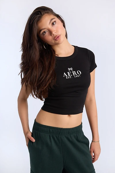 T-shirt ajusté imprime? graphique AERO rosette