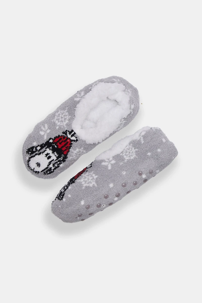 Chaussettes-pantoufles imprimées Peanuts Snoopy