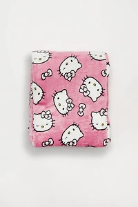 Hello Kitty Bow Printed Plush Throw Blanket