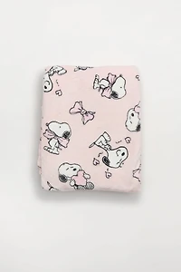 Peanuts Snoopy Bow Printed Plush Throw Blanket