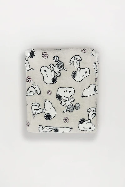 Peanuts Snoopy Printed Plush Throw Blanket