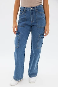 Jean cargo à jambes larges AERO taille haute