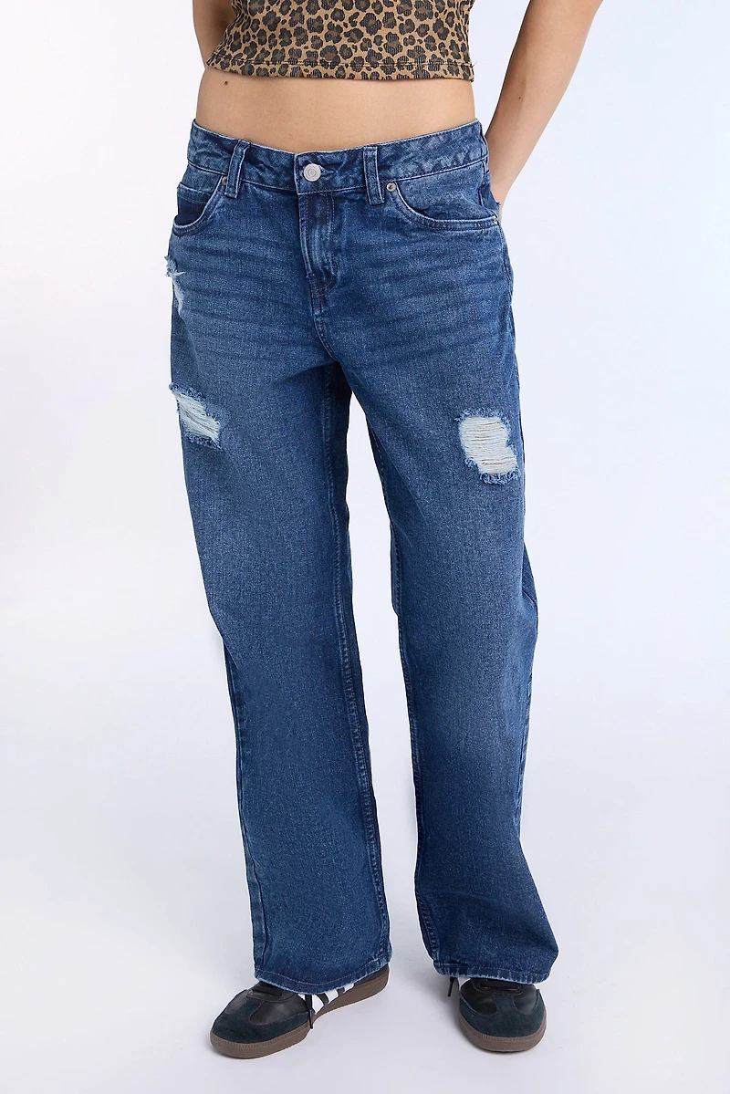 Jean ample taille basse AERO