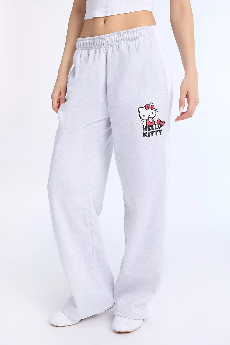 Hello Kitty Wide Leg Sweatpants