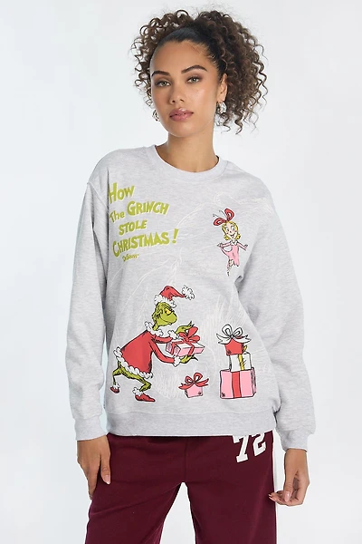 How The Grinch Stole Christmas Graphic Crew Neck Sweatshirt