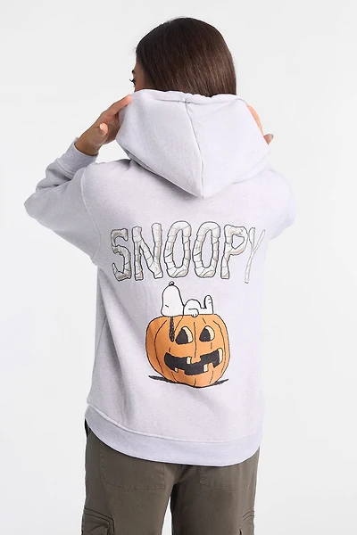 Peanuts Snoopy Halloween Pumpkin Graphic Boyfriend Hoodie