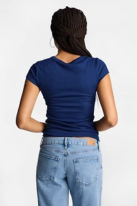 AERO Ribbed Knit Henley Top