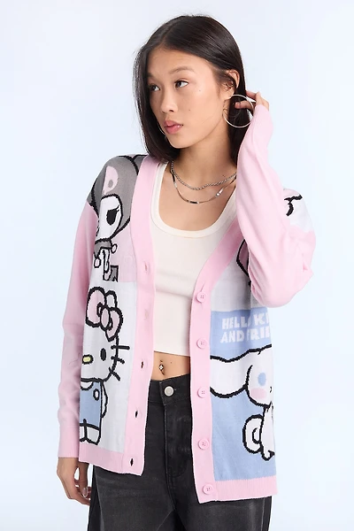 Hello Kitty And Friends Button-Front Cardigan