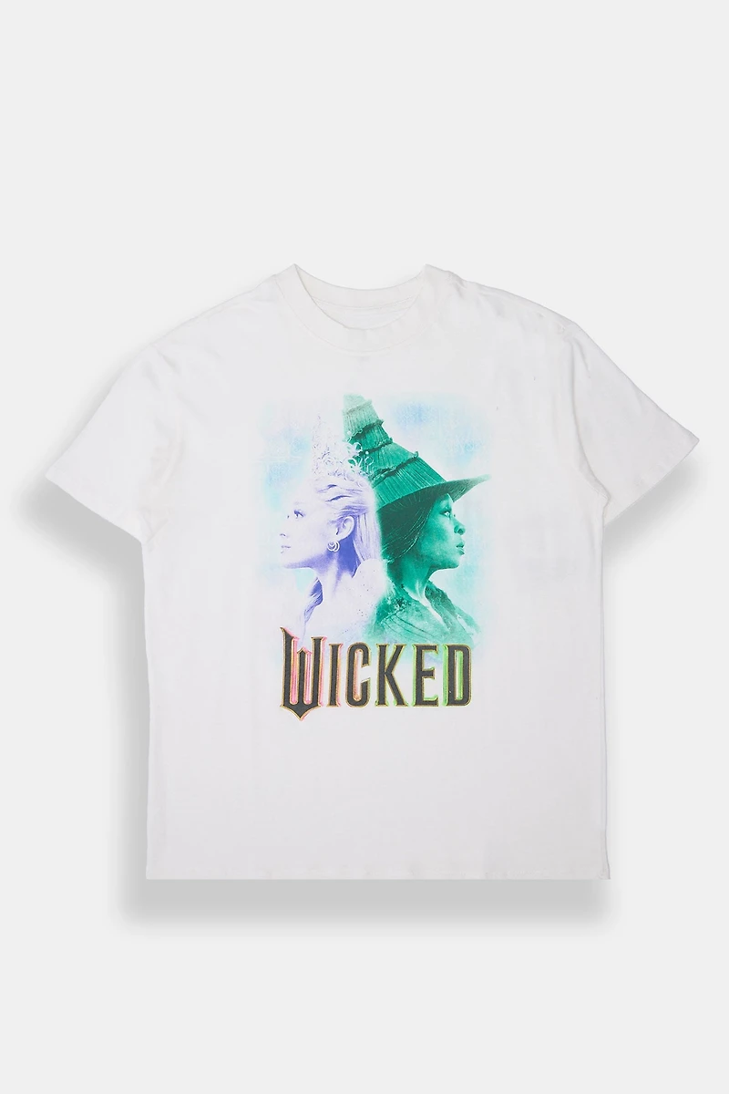 T-shirt coupe garçonne graphique Wicked