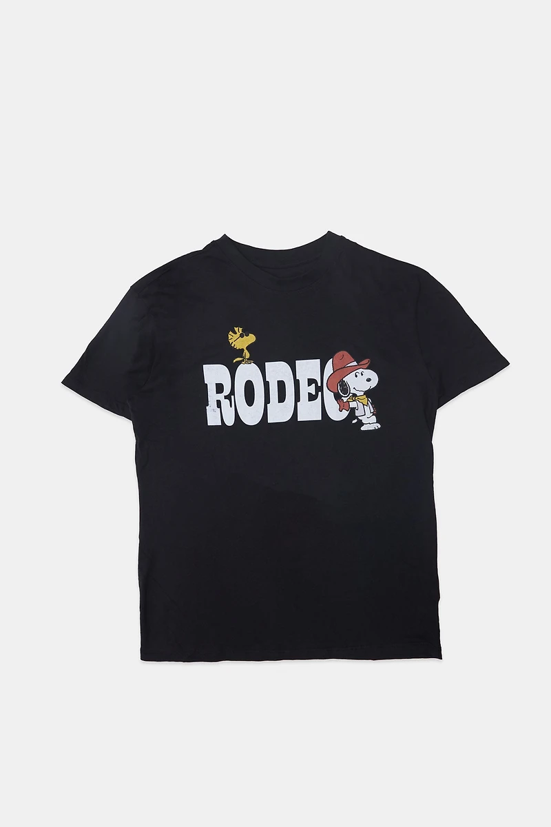 T-shirt coupe garçonne graphique Peanuts Snoopy Rodeo