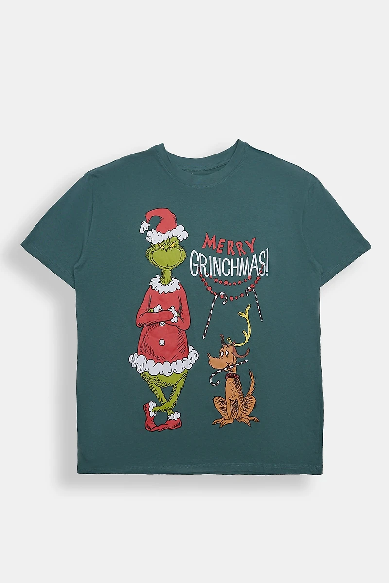 Merry Grinchmas Graphic Boyfriend Tee
