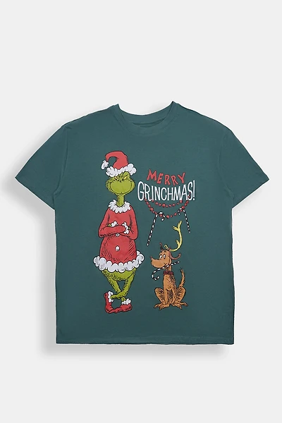 Merry Grinchmas Graphic Boyfriend Tee