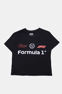 Formula 1 Graphic Boxy Cropped Tee