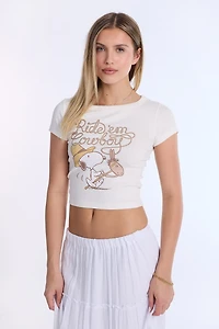 Snoopy Ride 'Em Cowboy Graphic Baby Tee