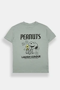T-shirt coupe garçonne imprimé Peanuts Snoopy & Woodstock