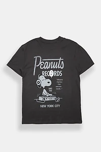 Peanuts Snoopy Records Graphic Boyfriend Tee