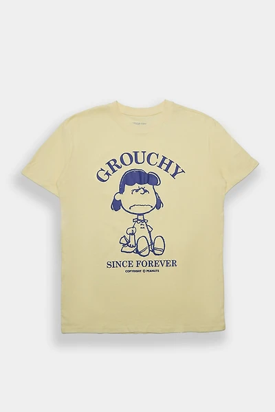 Peanuts Grouchy Since Forever Graphic Boyfriend Tee