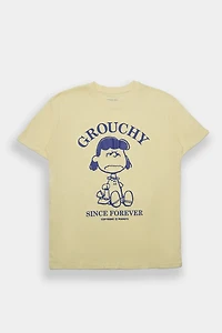 Peanuts Grouchy Since Forever Graphic Boyfriend Tee