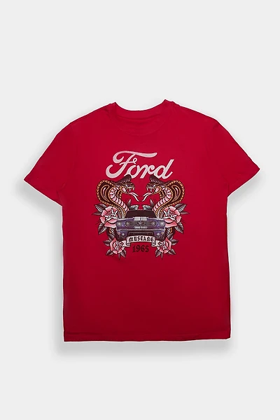 Ford Mustang 1965 Tattoo Graphic Boyfriend Tee