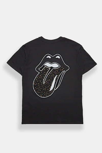 T-shirt coupe garçonne décontractée imprimé The Rolling Stones