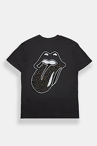 T-shirt coupe garçonne décontractée imprimé The Rolling Stones
