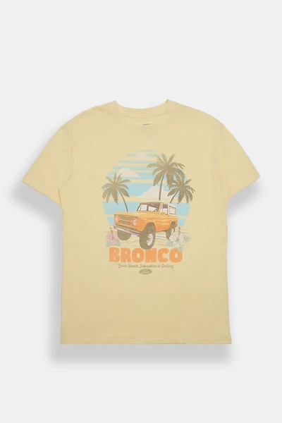 T-shirt coupe garçonne décontractée imprimé Ford Bronco Tropics